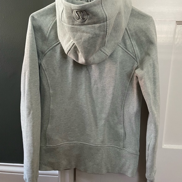 Lululemon Scuba Hoodie *Light Cotton Fleece Heathered Island Mist Size 6 - Picture 5 of 7